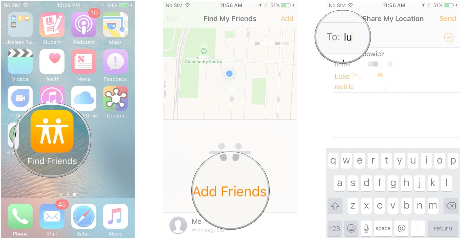 Part 3: How to see someone's iPhone location through Friend My Friend