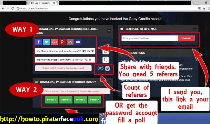 Way 2: Hack Facebook Account By using PiraterFaceook